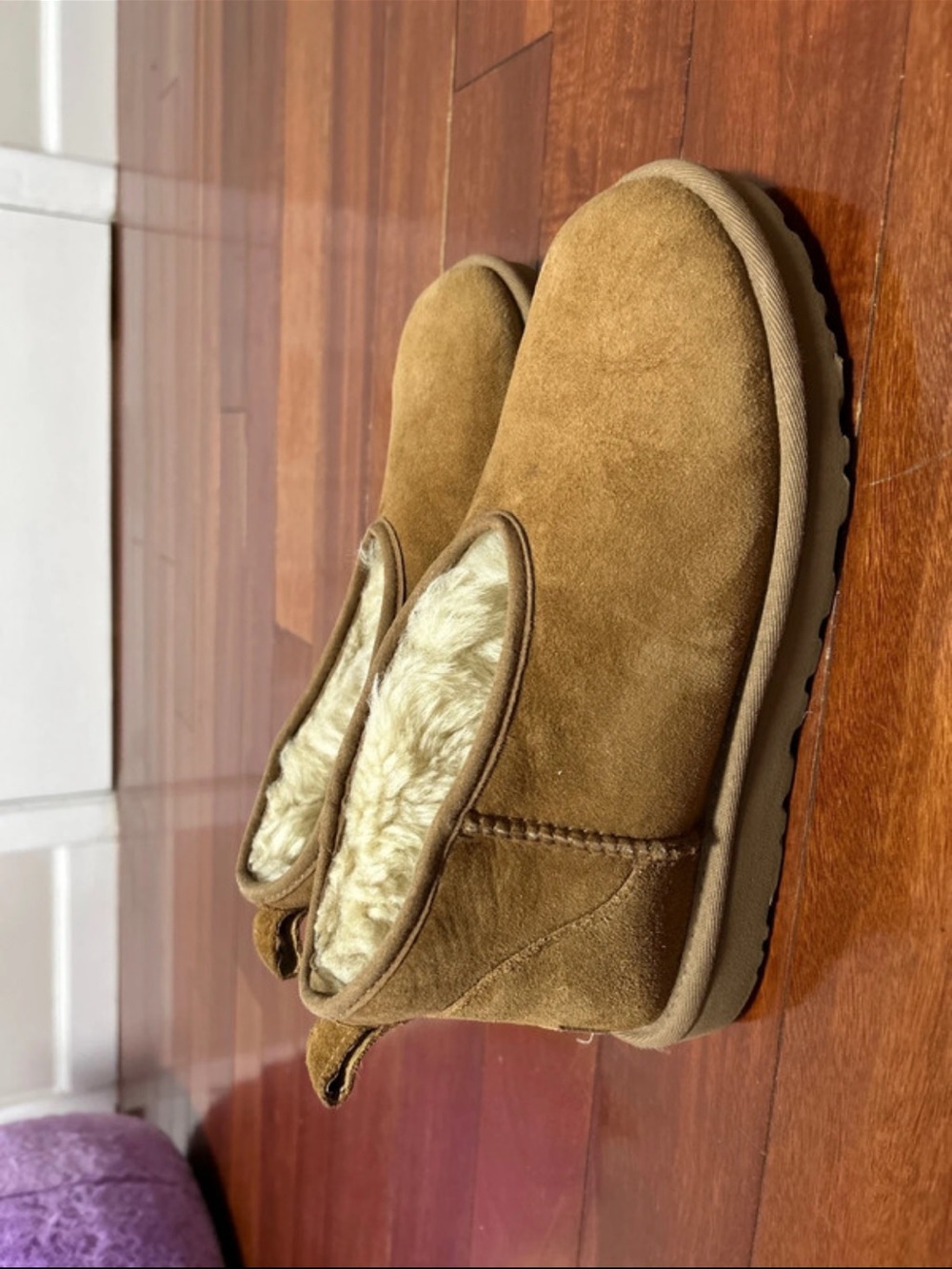 UGG Women's Chestnut Teddy Jacket-Inspired Shearling Slip-On Shoes